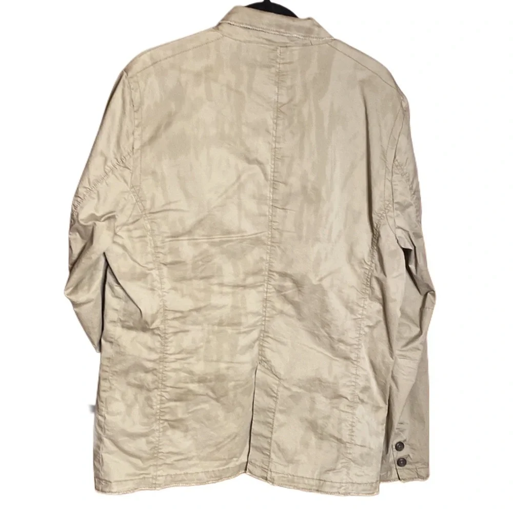 Jeremiah American Legacy Tan cotton lined Blazer flap pockets Mens Size Large L